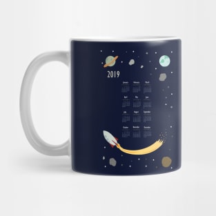 2019 Outer Space Calendar Mug